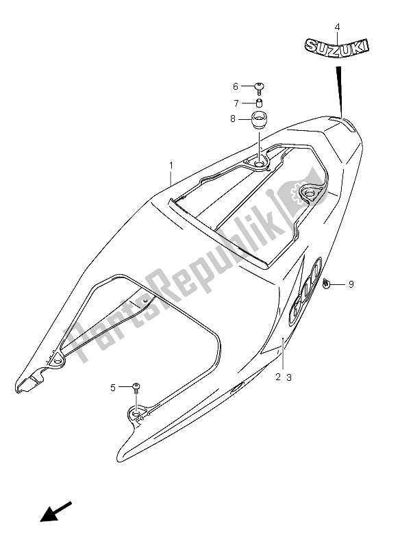 Tutte le parti per il Copertura Del Telaio del Suzuki GSX R 600 2004