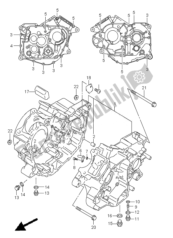 Toutes les pièces pour le Carter du Suzuki VL 250 Intruder 2007