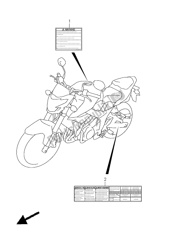 Tutte le parti per il Etichetta (gsr750 E24) del Suzuki GSR 750 2011