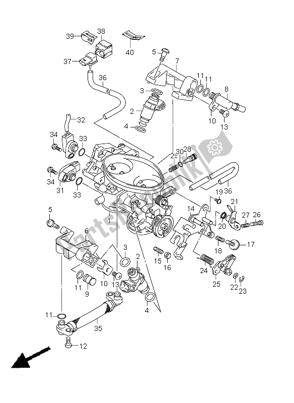 All parts for the Throttle Body of the Suzuki VZ 800 Marauder 2005