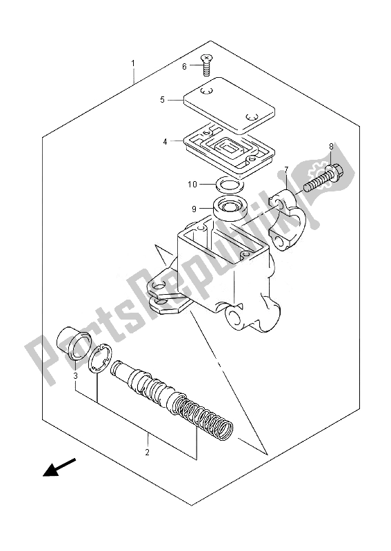 Wszystkie części do Przedni Cylinder G?ówny Suzuki LT A 500 XPZ Kingquad AXI 4X4 2014