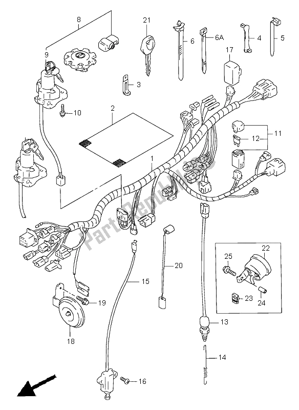 Toutes les pièces pour le Faisceau De Câblage du Suzuki DR 650 SE 1998