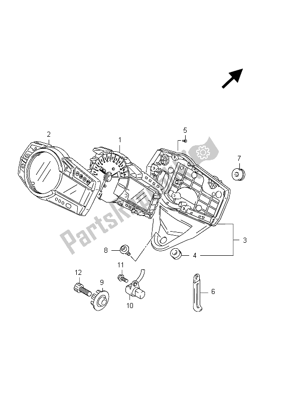 Tutte le parti per il Tachimetro del Suzuki GSX R 600 2012
