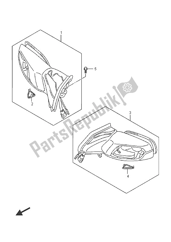 All parts for the Rear View Mirror of the Suzuki AN 650Z Burgman Executive 2016