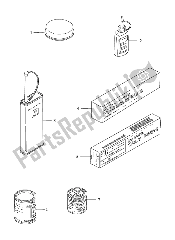 Todas las partes para Opcional de Suzuki GSX 750F 2000