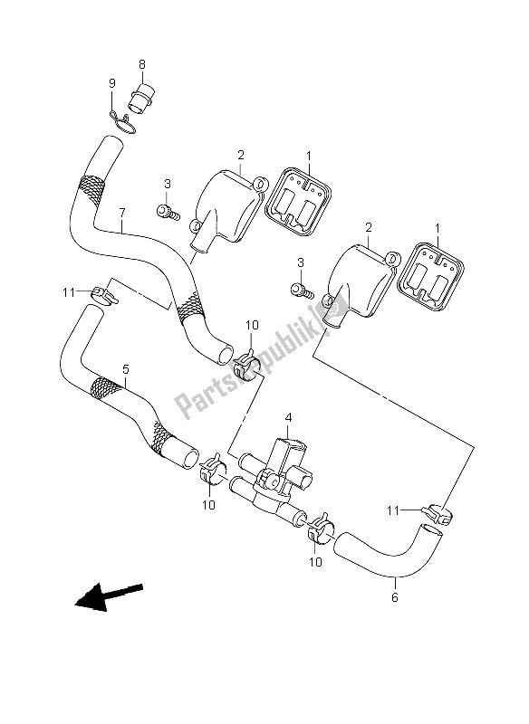 Toutes les pièces pour le 2e Air du Suzuki GSF 650 Nsnasa Bandit 2008