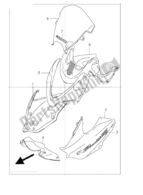 Todas las partes para Cuerpo De Capota (gsf1200s) de Suzuki GSF 1200 NS Bandit 2002