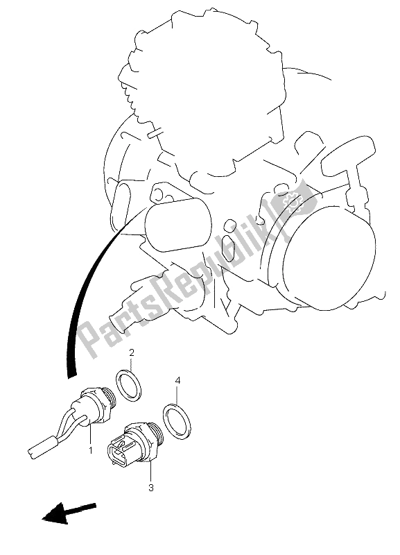 All parts for the Fan Switch of the Suzuki LT A 400F Eiger 4X4 2002