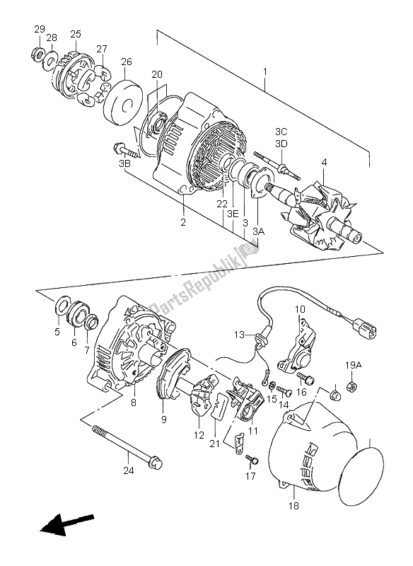 Tutte le parti per il Alternatore del Suzuki GSX 600F 1996