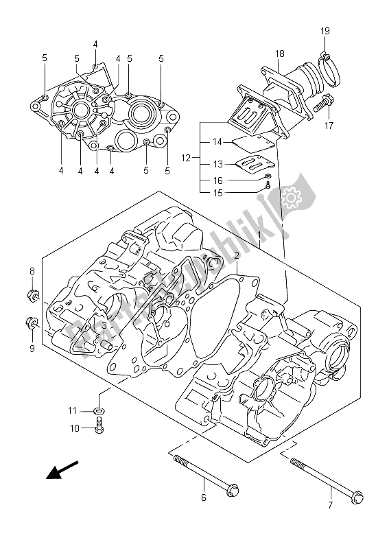 Todas las partes para Caja Del Cigüeñal de Suzuki RM 85 SW LW 2015