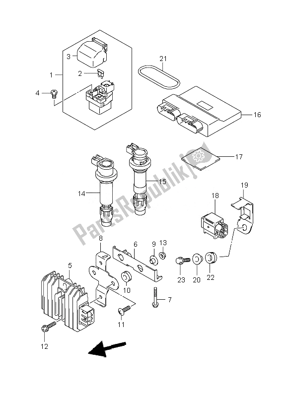 Todas las partes para Eléctrico de Suzuki GSR 600A 2007