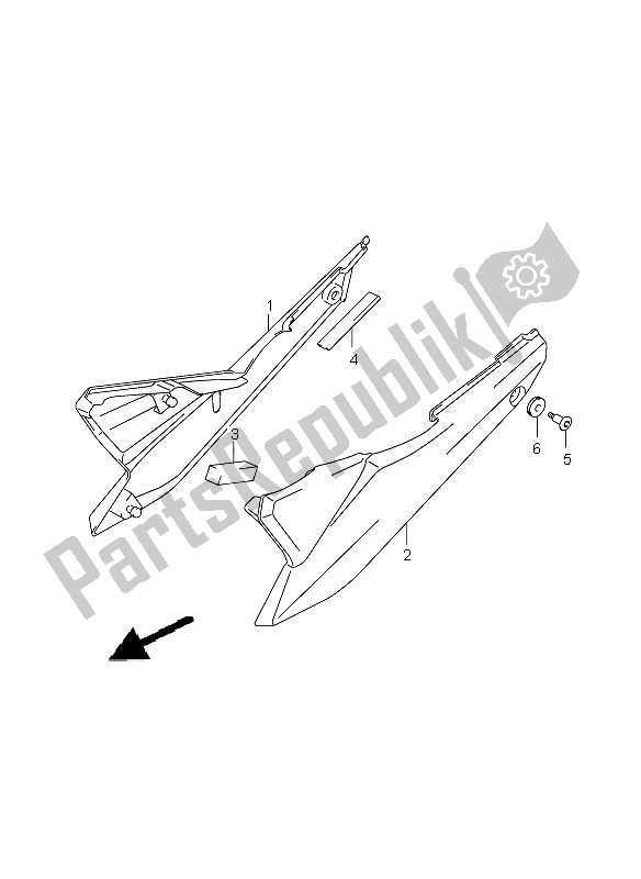 Tutte le parti per il Copertura Del Telaio del Suzuki GSX 650 FA 2010