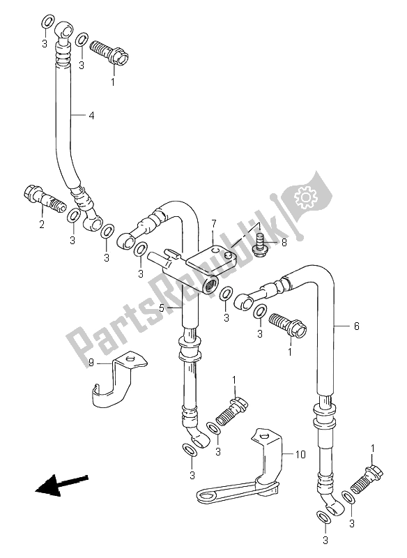 Todas las partes para Manguera De Freno Delantero de Suzuki RF 900R 1996