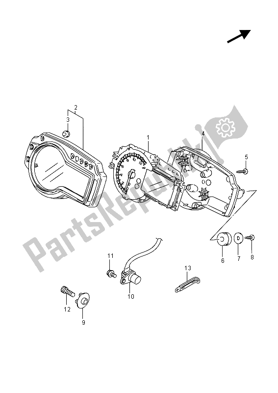 Alle onderdelen voor de Snelheidsmeter (gsr750za) van de Suzuki GSR 750 ZA 2015