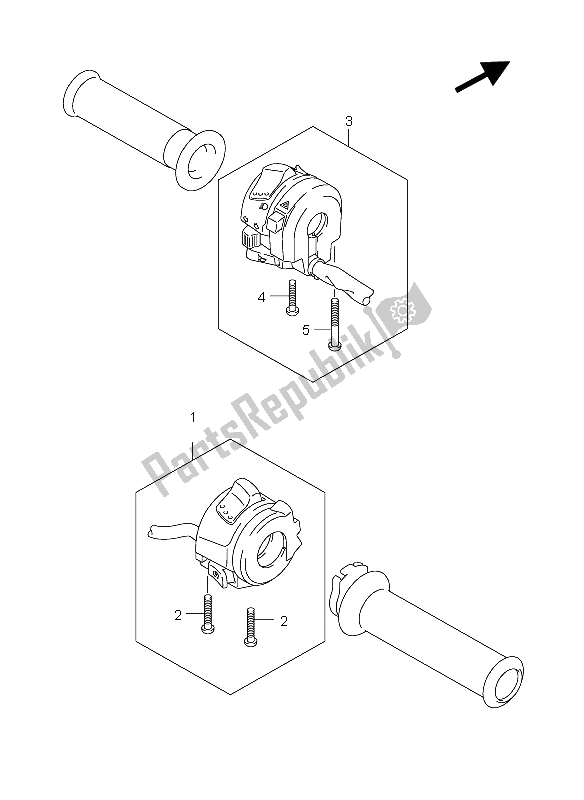 Tutte le parti per il Interruttore Maniglia del Suzuki GSX R 600 2004