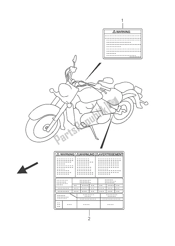 All parts for the Label (vl800cue E19) of the Suzuki C 800 VL Intruder 2011