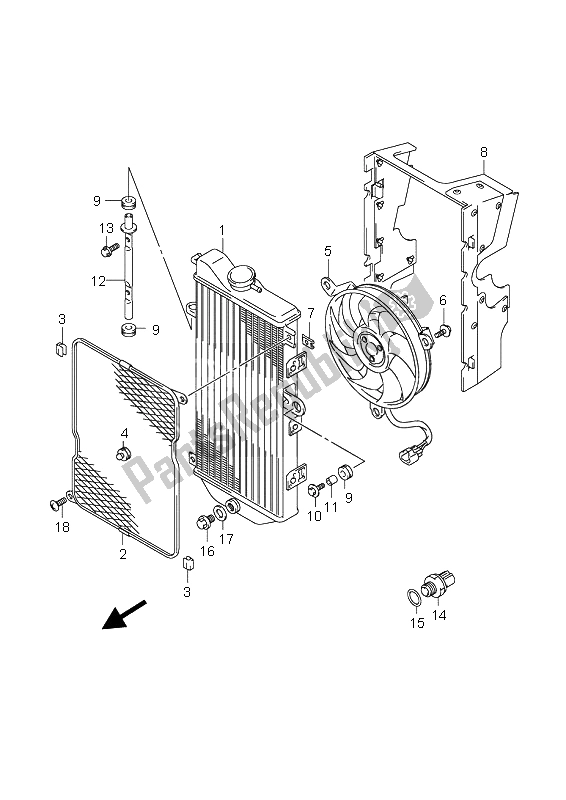 Todas las partes para Radiador de Suzuki AN 650A Burgman Executive 2009