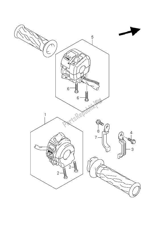 Tutte le parti per il Interruttore Maniglia del Suzuki GSX R 600 2011