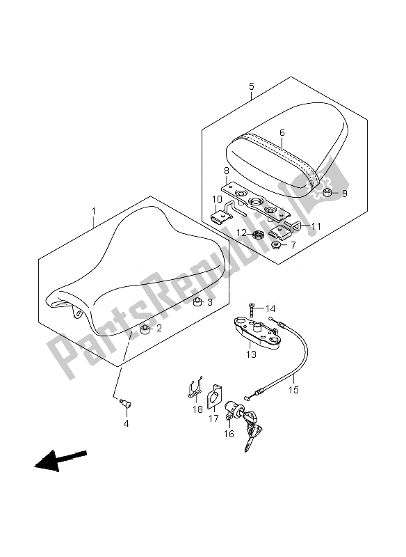 Tutte le parti per il Posto A Sedere del Suzuki GSX R 600 2007