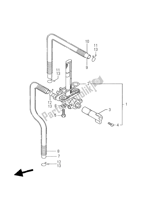 Todas las partes para Grifo De Combustible de Suzuki GSX R 750W 1995