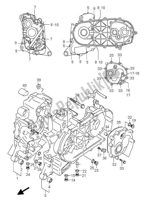 Alle onderdelen voor de Carter van de Suzuki Burgman AN 400S 2005