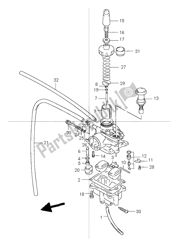 Toutes les pièces pour le Carburateur du Suzuki LT 80 Quadsport 2001