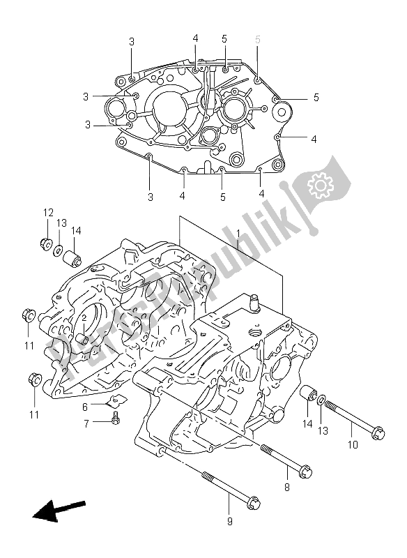Tutte le parti per il Carter del Suzuki DR 125 SE 2002
