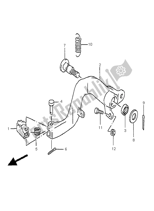 Tutte le parti per il Freno Posteriore del Suzuki RM 250 1998