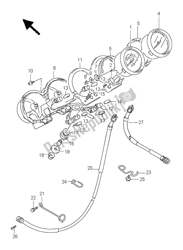 Tutte le parti per il Tachimetro E Contagiri del Suzuki GS 500H 2001