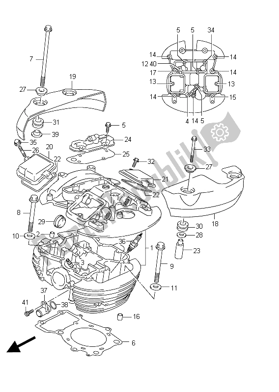 Todas las partes para Culata (trasera) de Suzuki VZ 800 Intruder 2011