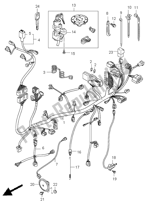 All parts for the Wiring Harness of the Suzuki DL 1000 V Strom 2005