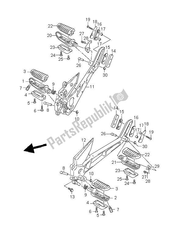 Wszystkie części do Podnó? Ek Suzuki GSR 600A 2009