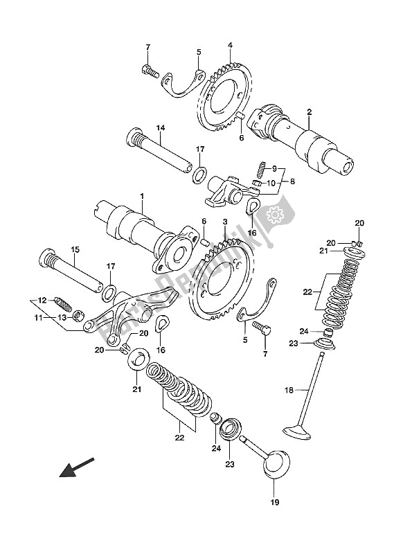 All parts for the Camshaft & Valve of the Suzuki VL 800 Intruder 2016