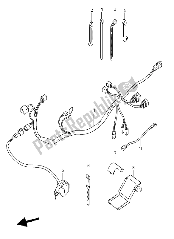 All parts for the Wiring Harness (dr-z400) of the Suzuki DR Z 400E 2000