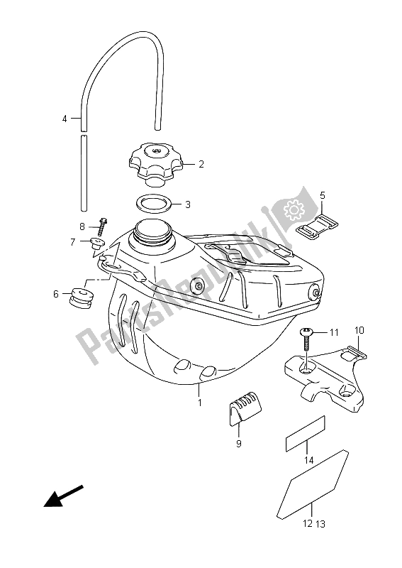 Tutte le parti per il Serbatoio Di Carburante del Suzuki RM Z 250 2015