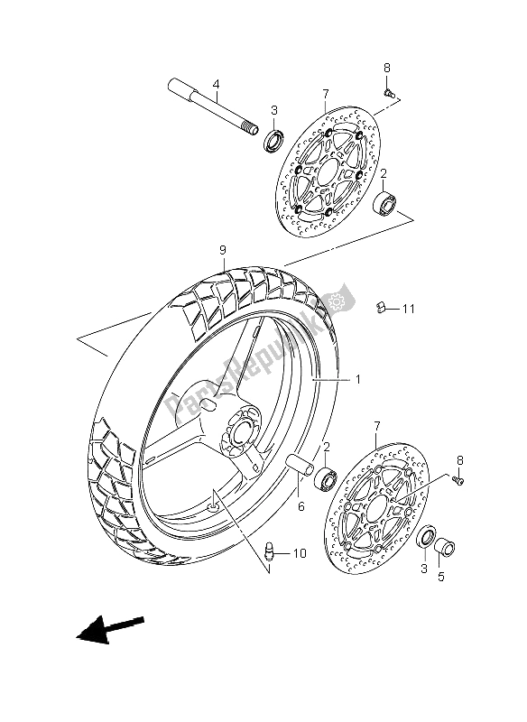 Todas las partes para Rueda Delantera de Suzuki DL 1000 V Strom 2008