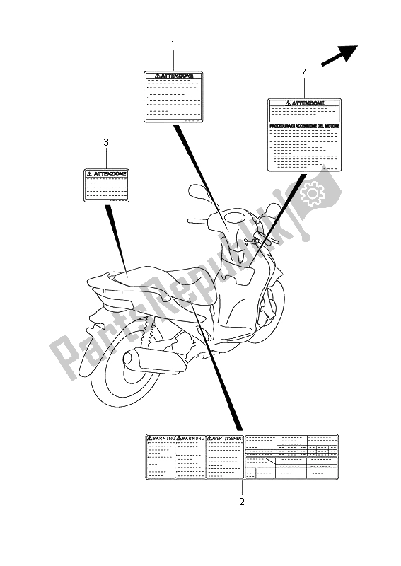 Todas las partes para Etiqueta de Suzuki UX 150 Sixteen 2008