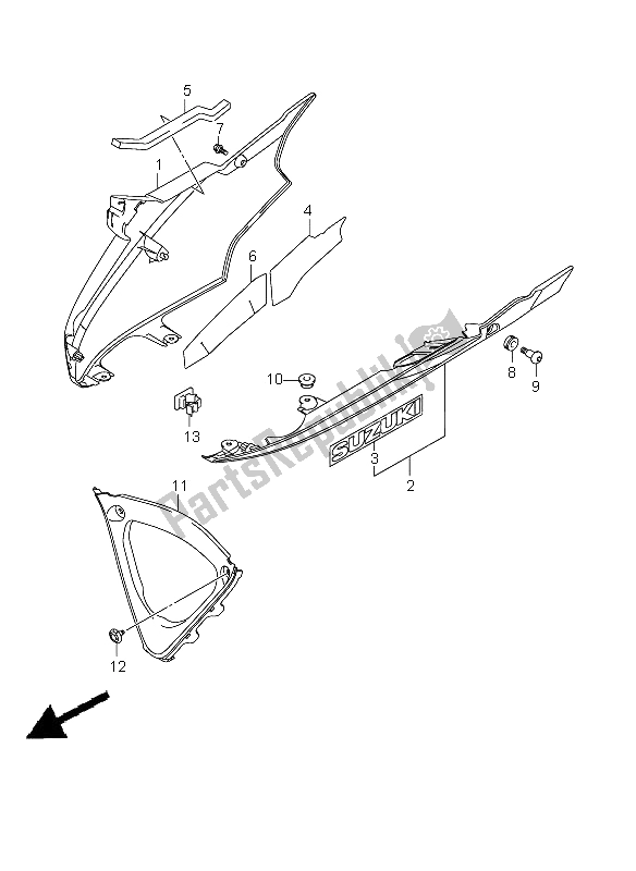 Todas las partes para Bajo Carenado de Suzuki GSX R 600 2008