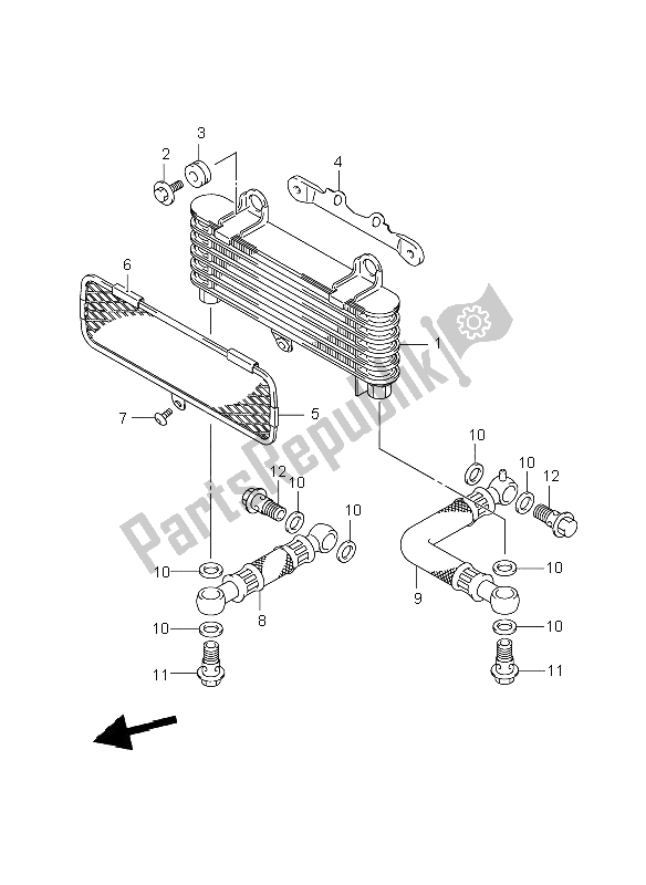 Toutes les pièces pour le Refroidisseur D'huile du Suzuki DL 1000 V Strom 2008