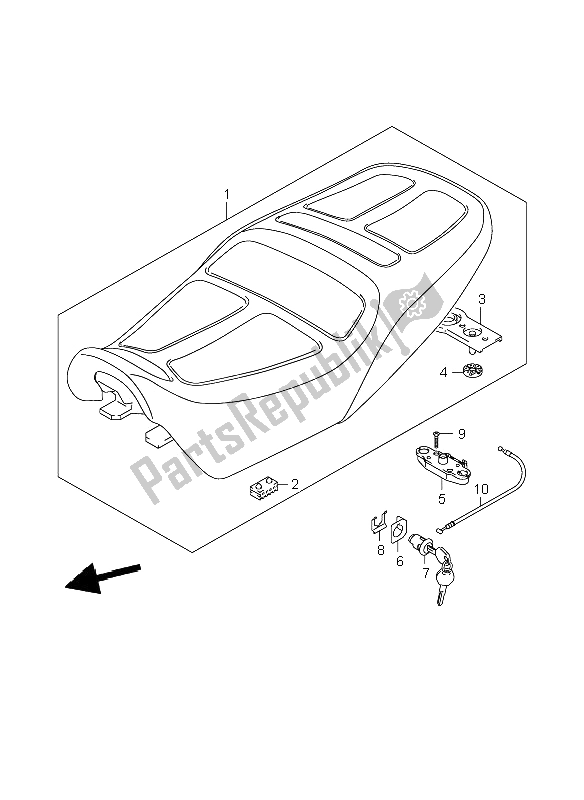 All parts for the Seat of the Suzuki GSX 1400 2006