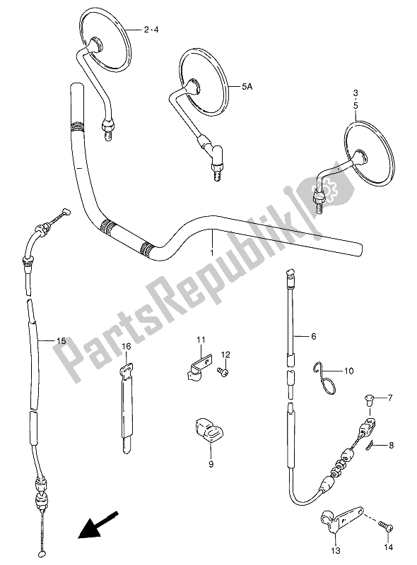 Wszystkie części do Kierownica Suzuki GN 250 1990