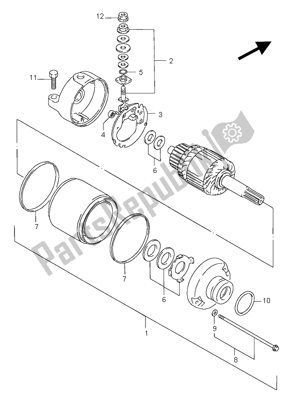 Tutte le parti per il Motore Di Avviamento del Suzuki GSX R 750 1998