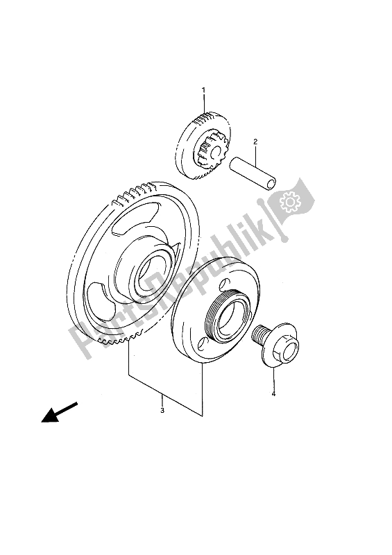 Tutte le parti per il Frizione Di Avviamento del Suzuki GSX 1100F 1988