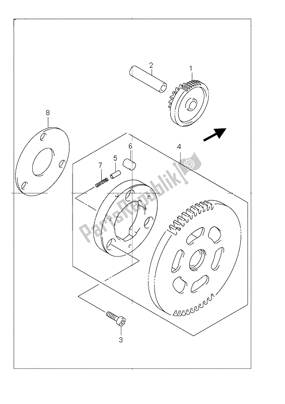 Toutes les pièces pour le Embrayage De Démarrage du Suzuki UH 125 Burgman 2009