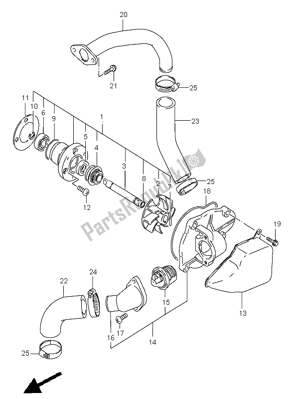 Toutes les pièces pour le Pompe à Eau du Suzuki VS 800 Intruder 2003