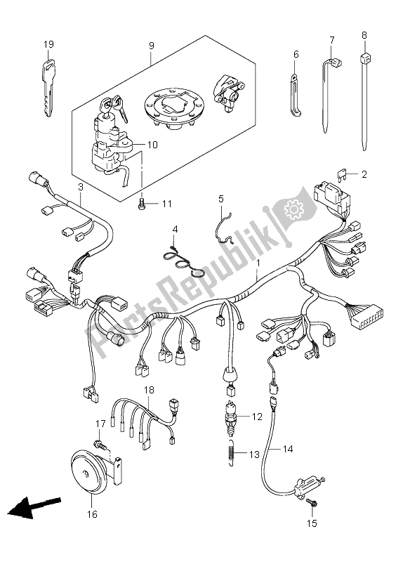 All parts for the Wiring Harness (gsf600s-su) of the Suzuki GSF 600 NSZ Bandit 2004