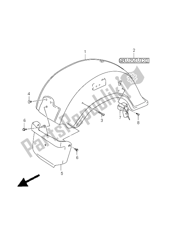 Toutes les pièces pour le Garde-boue Arrière du Suzuki C 1500 VL 2009