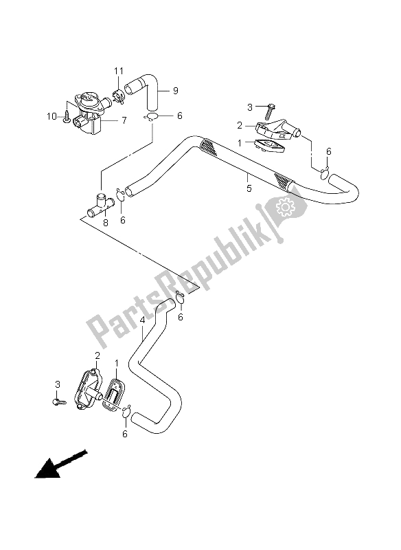 All parts for the 2nd Air of the Suzuki SV 650 Nsnasa 2008