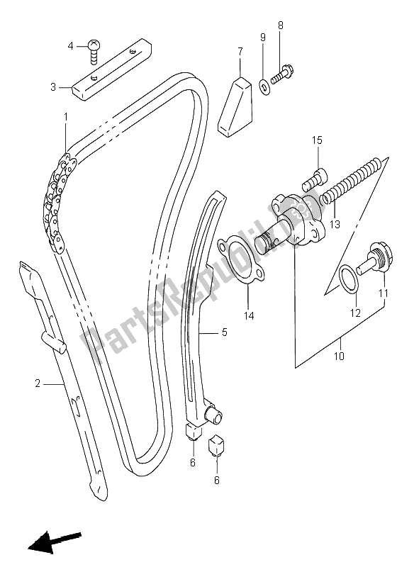 Tutte le parti per il Catena A Camme del Suzuki RF 600R 1996