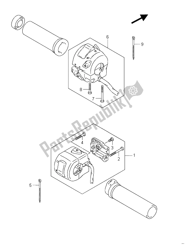 All parts for the Handle Switch (vzr1800zuf E19) of the Suzuki VZR 1800 NZR M Intruder 2011